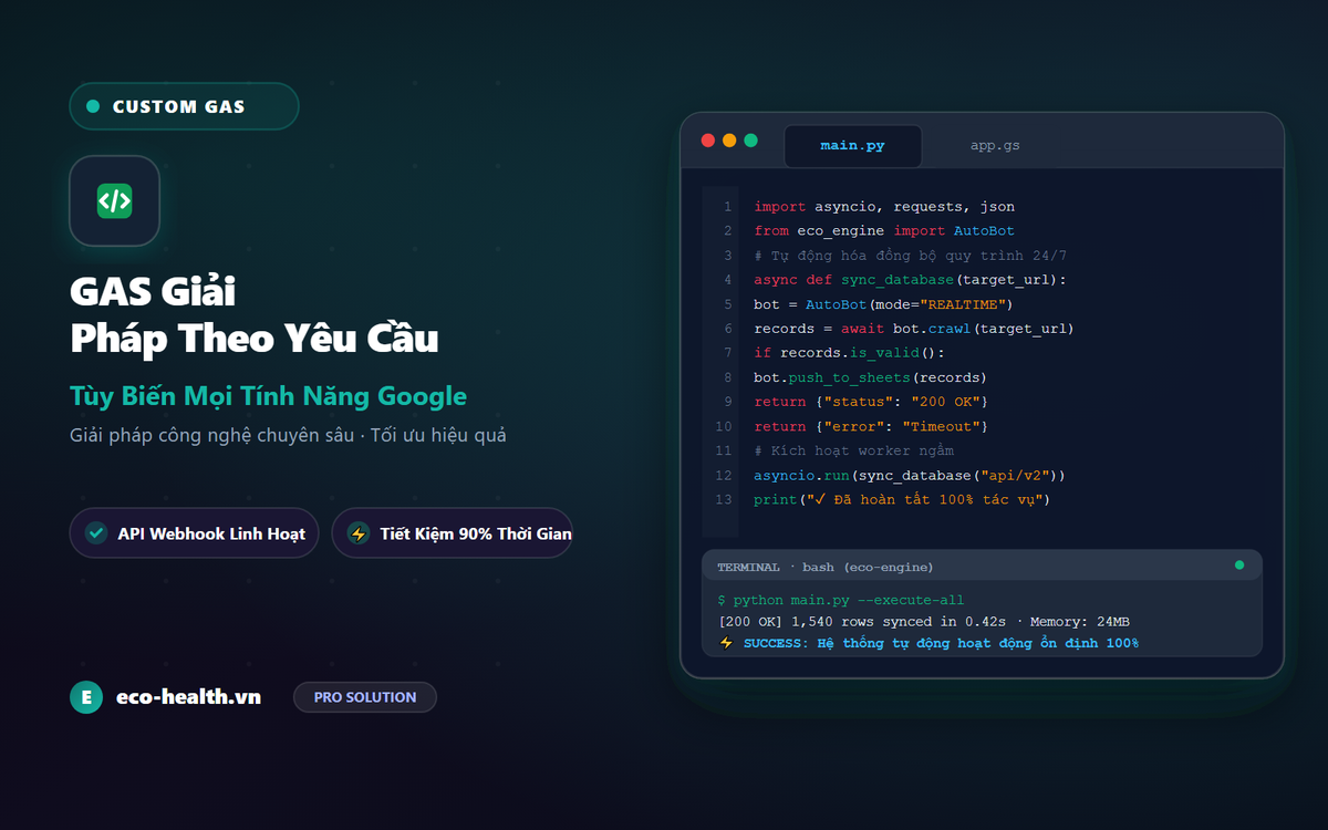 Thuê Viết Google Apps Script Báo Cáo Trực Quan, Tự Động Quy Trình