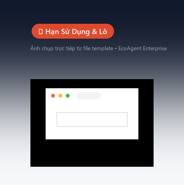 🏷 Hạn Sử Dụng & Lô — Quản lý theo lô sản xuất: hạn dùng, số lượng, vị trí. Cảnh báo tự động khi sắp hết hạn (30/15/7 ngày) — không để hàng hỏng nằm kho.