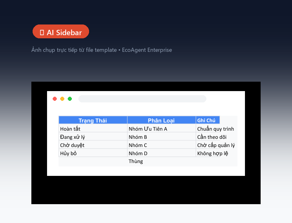 🤖 AI Sidebar — Trợ lý AI trong Google Sheets: tra cứu SKU, gợi ý đặt hàng, cảnh báo tồn kho, dự báo nhu cầu theo mùa — không cần mở tab khác.