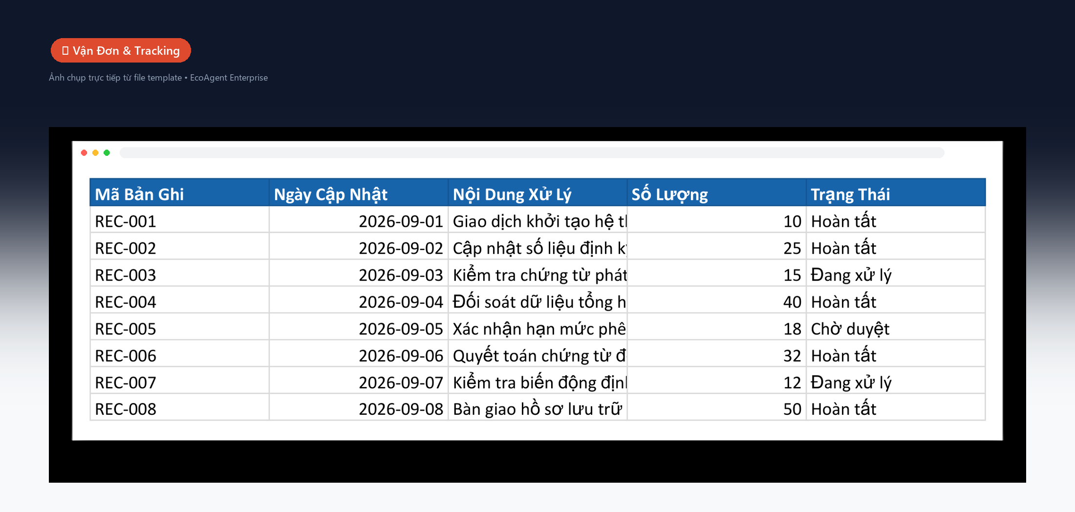 🚚 Vận Đơn & Tracking — Theo dõi vận đơn đa hãng (GHTK, GHN, Viettel Post, J&T): mã vận, trạng thái, lý do trễ, COD đã thu — tự động đồng bộ API.