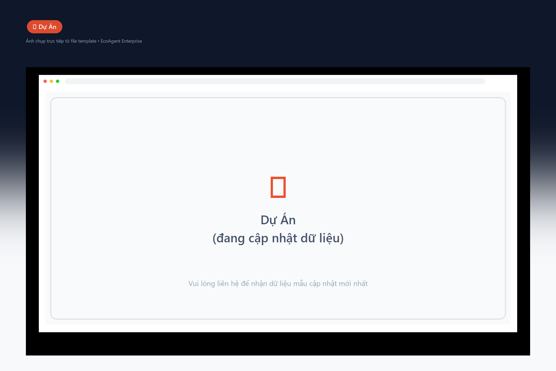 📋 Dự Án — Danh sách dự án: tên, mã, phòng ban phụ trách, ngày bắt đầu/kết thúc, % hoàn tất, priority, người quản lý.