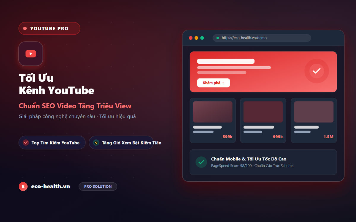 Tối Ưu SEO Kênh YouTube & Đăng Tải Video Hàng Loạt – Eco Agent