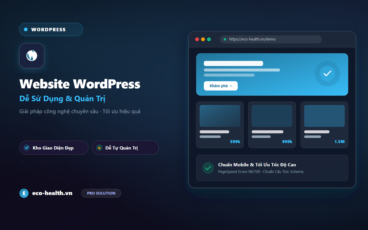 Thiết Kế Website Bằng Wordpress Chuyên Nghiệp Chuẩn SEO