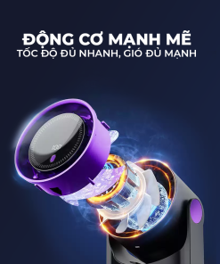 Alternative view of Quạt Cầm Tay Circulating Fan 100 Cấp Độ Gió, Dung Lượng Pin Lớn, Có Chip Bảo Vệ Thông Minh Kèm Màn Hình Led
