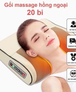 Alternative view of Gối Massage Cổ Vai Gáy Hồng Ngoại 20 Bi Đa Năng - Máy Massage