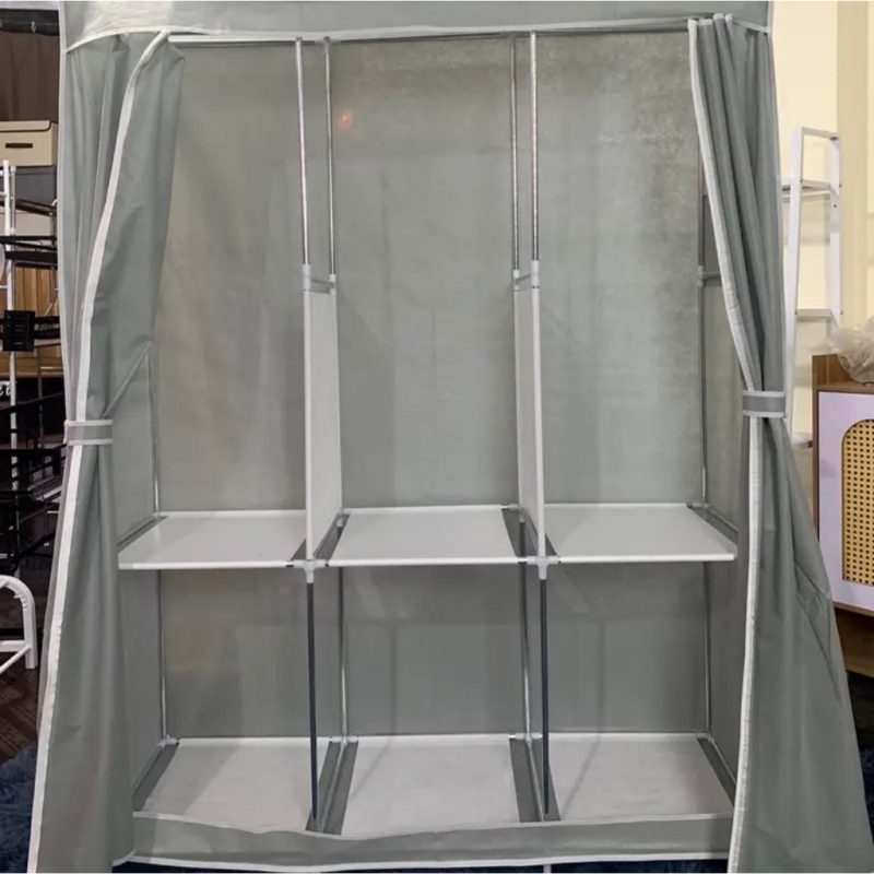 Tủ Quần Áo 3 Ngăn - Tủ vải Để Quần Áo Khung Thép Chắc Chắn Vải CANVAS Không Xù Lông Có Rèm Che BụiI 24 images upload woo2F695cf06149ba4aa03db457fec4e4d882
