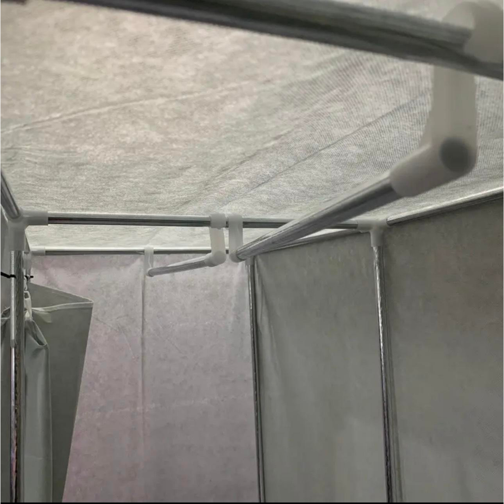 Tủ Quần Áo 3 Ngăn - Tủ vải Để Quần Áo Khung Thép Chắc Chắn Vải CANVAS Không Xù Lông Có Rèm Che BụiI 6 Tủ Quần Áo 3 Ngăn - Tủ vải Để Quần Áo Khung Thép Chắc Chắn Vải CANVAS Không Xù Lông Có Rèm Che BụiI - Ảnh 6