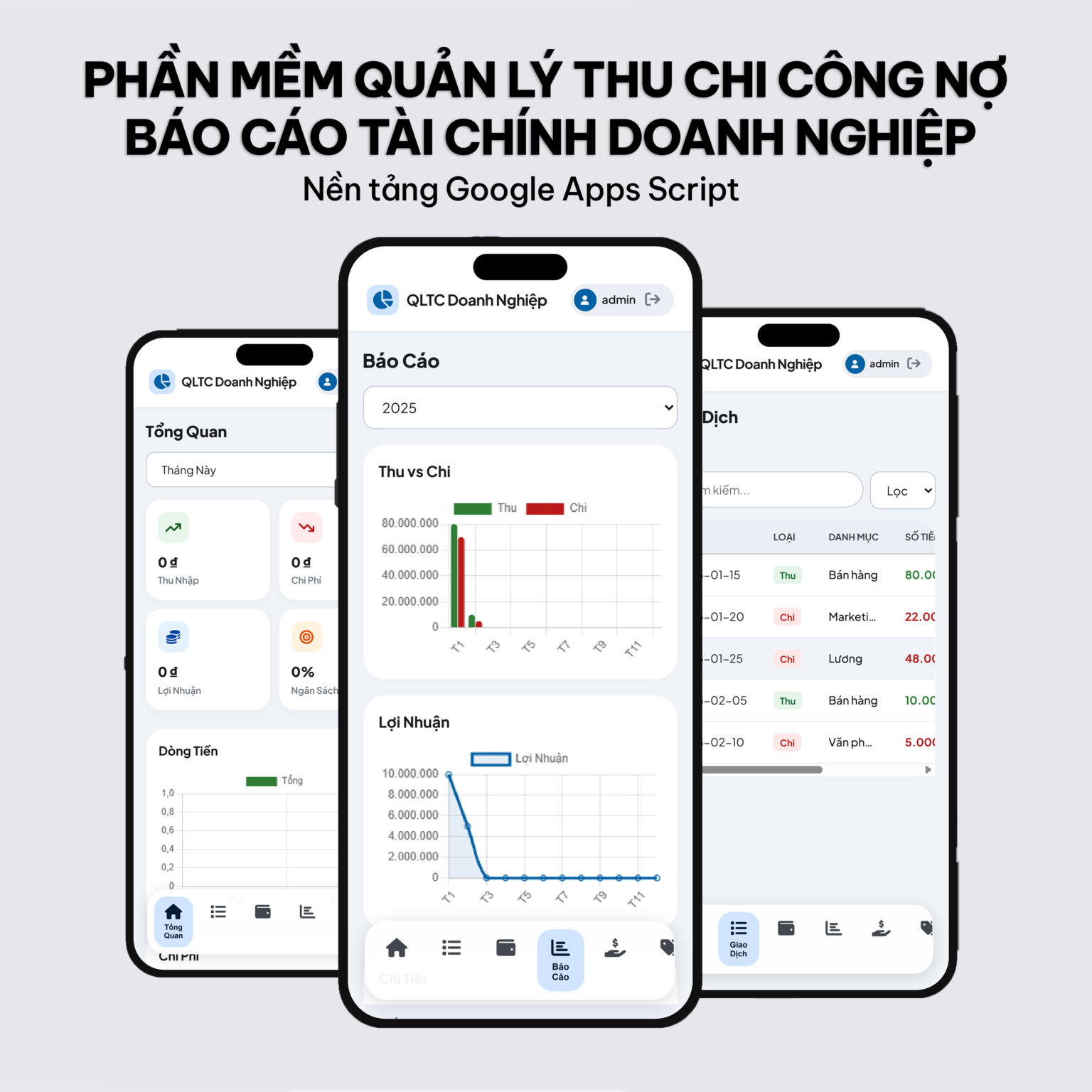 File quản lý thu chi &#038; theo dõi nợ khách hàng/nhà cung cấp