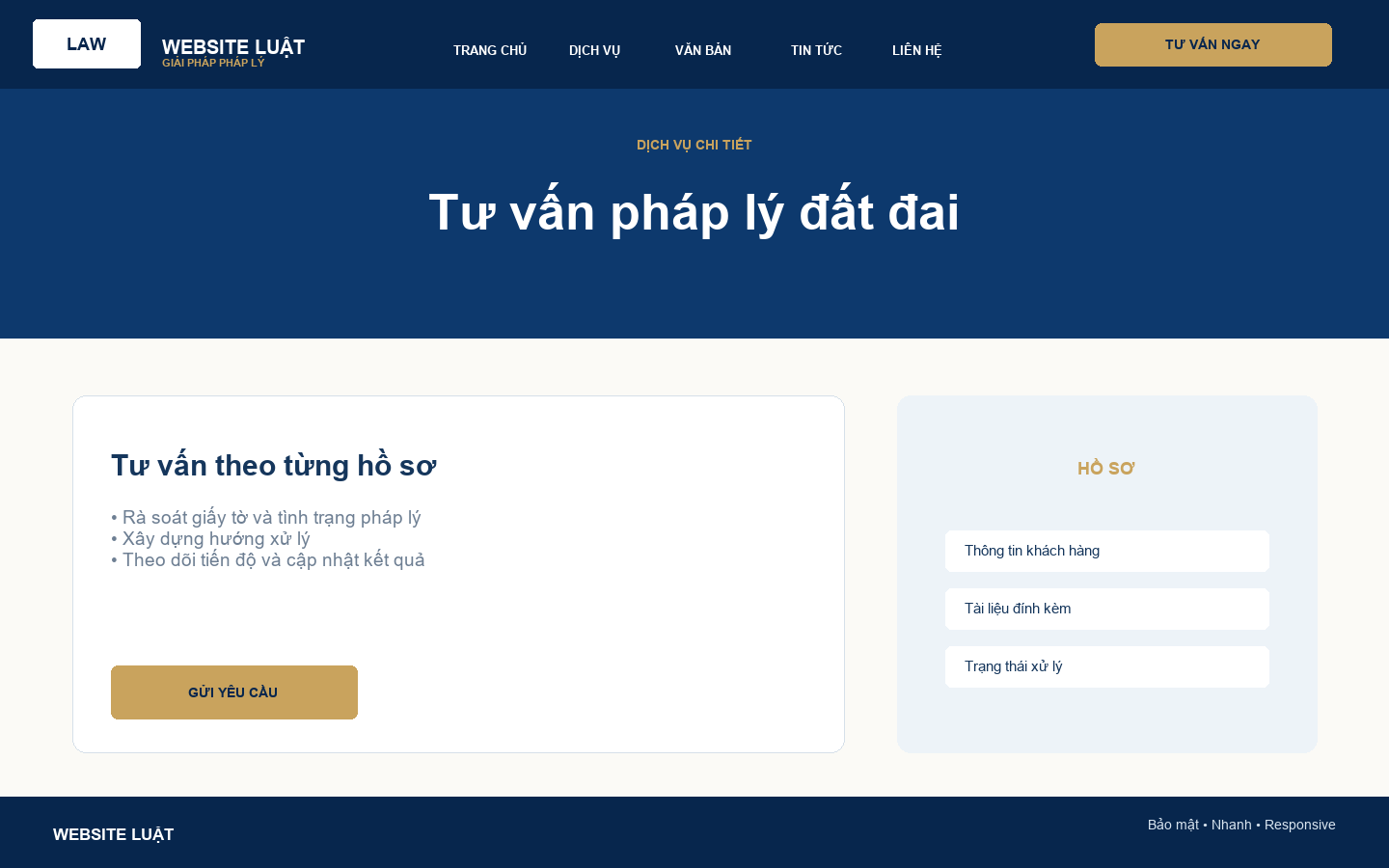 Chi tiết dịch vụ