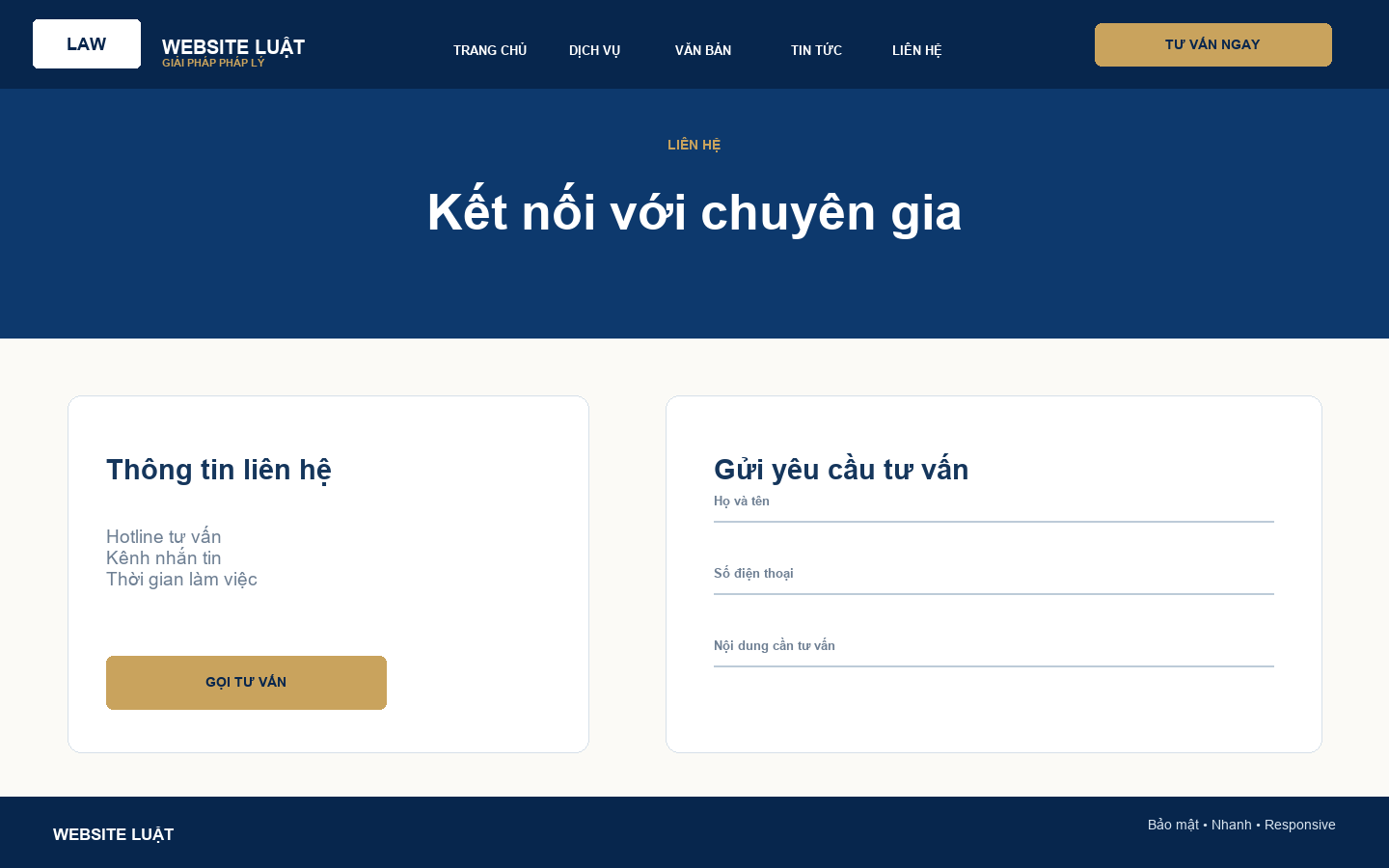 Liên hệ tư vấn