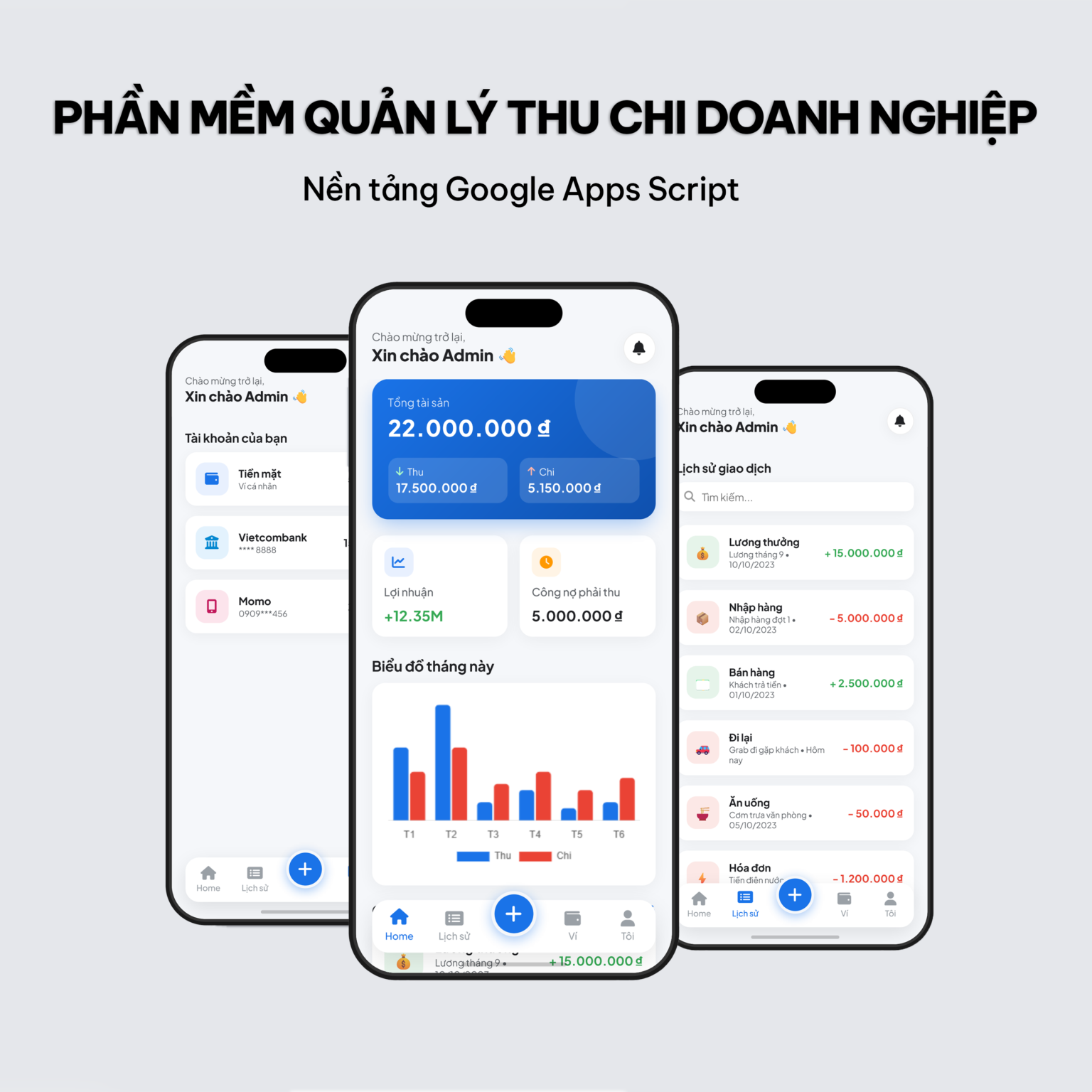 File tự động tổng hợp thu chi doanh nghiệp