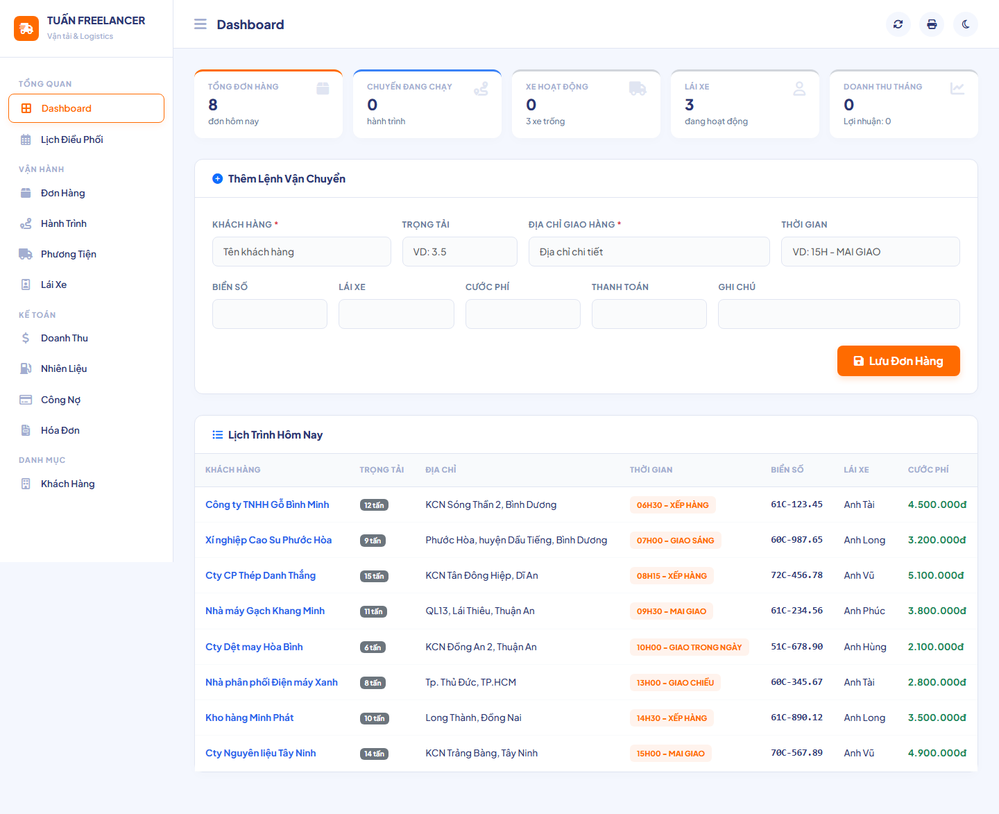 Phần Mềm Quản Lý Vận Tải Logistics - GAS Web App demo 5