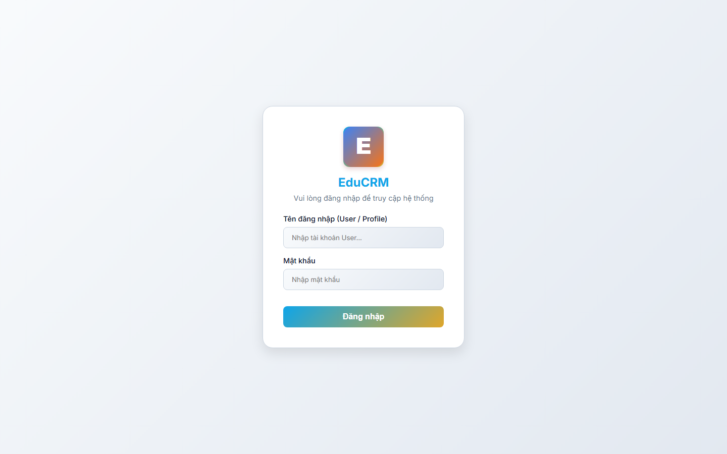 Hệ Thống Quản Lý CRM và Du Học - Đăng nhập hệ thống CRM du học