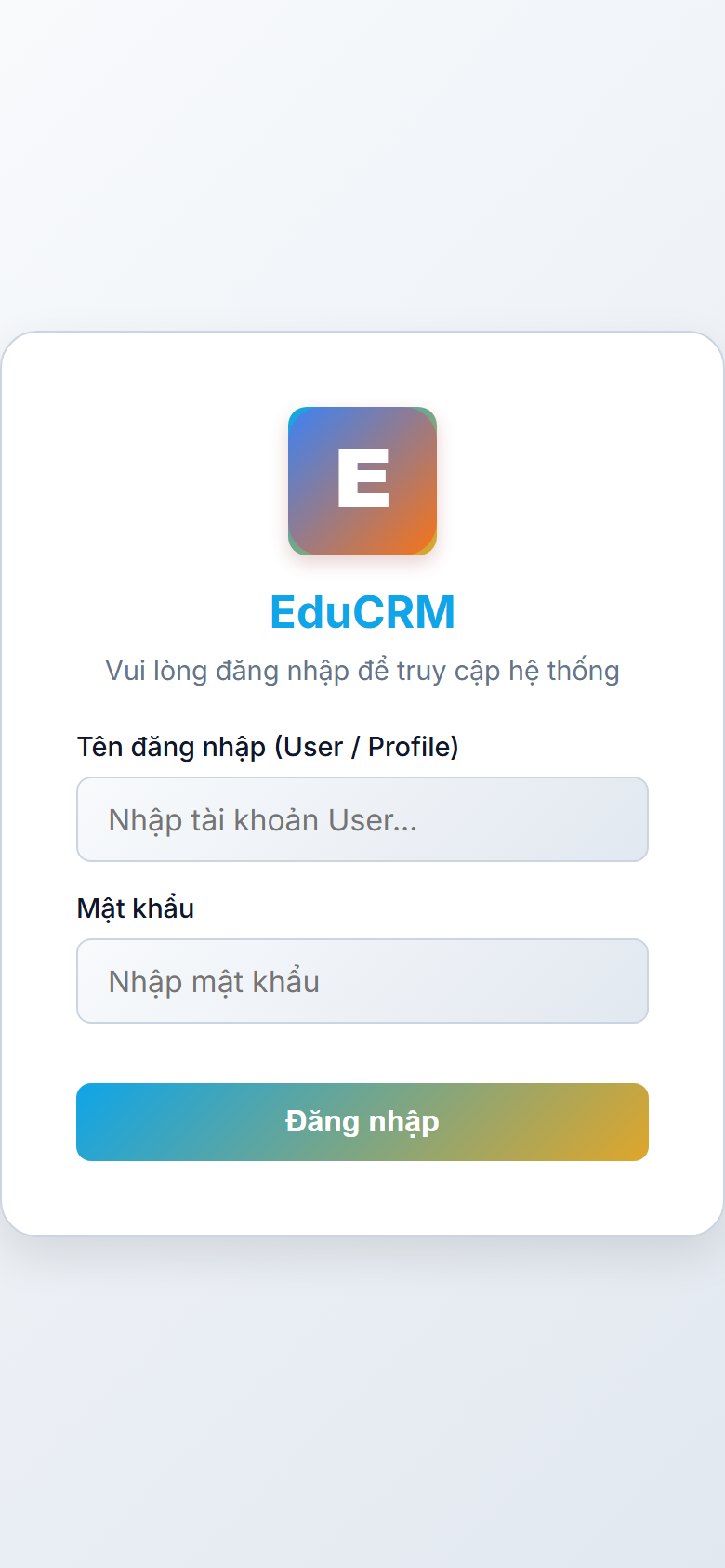Mobile - Đăng nhập