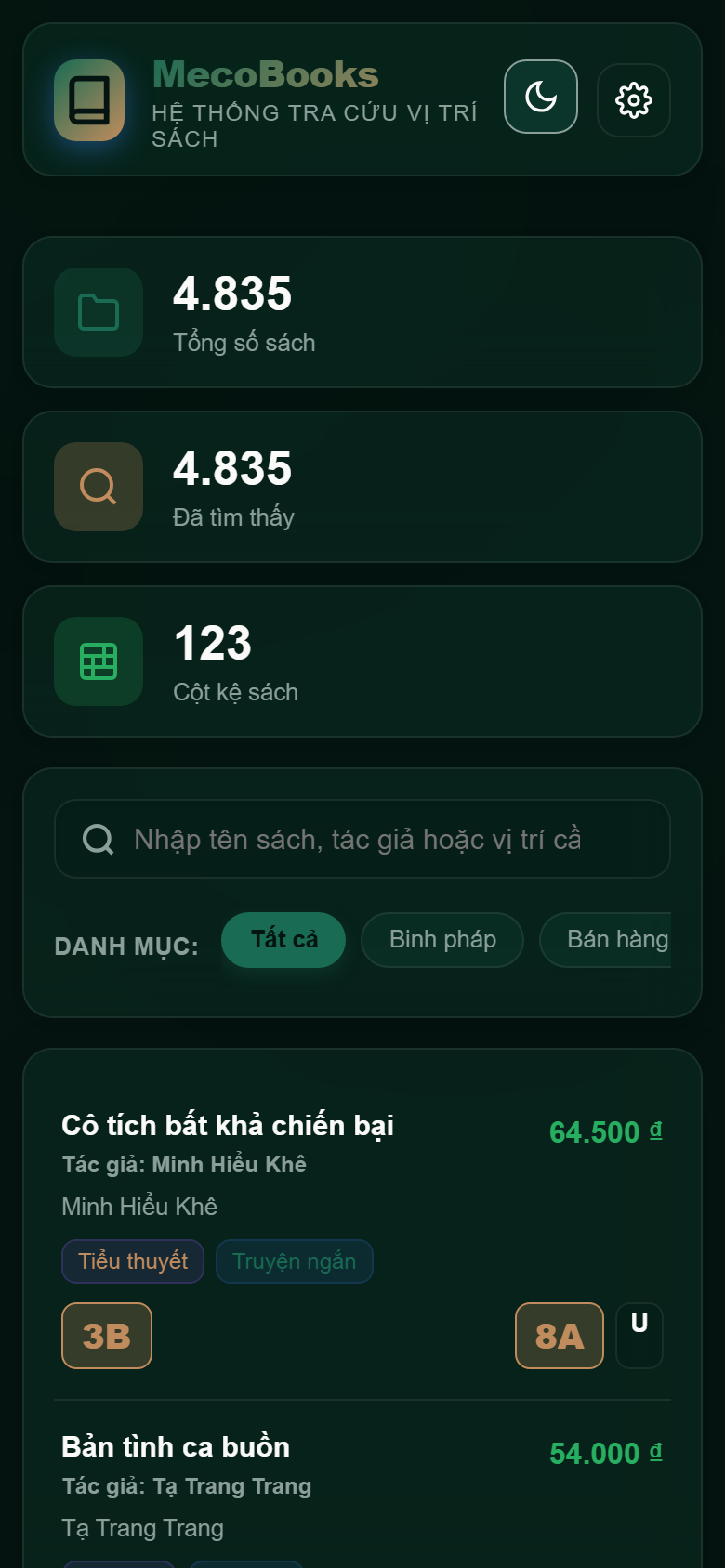 Mobile - Chế độ tối