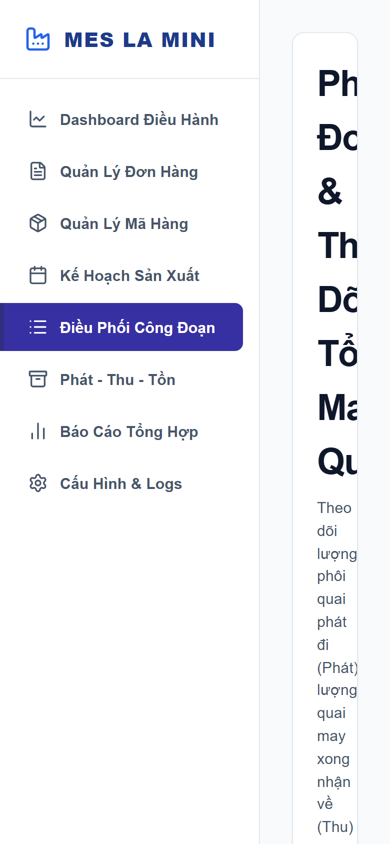 Phần Mềm Quản Lý Sản Xuất May Mặc MES - Hệ Thống Điều Hành Nhà Máy demo 9