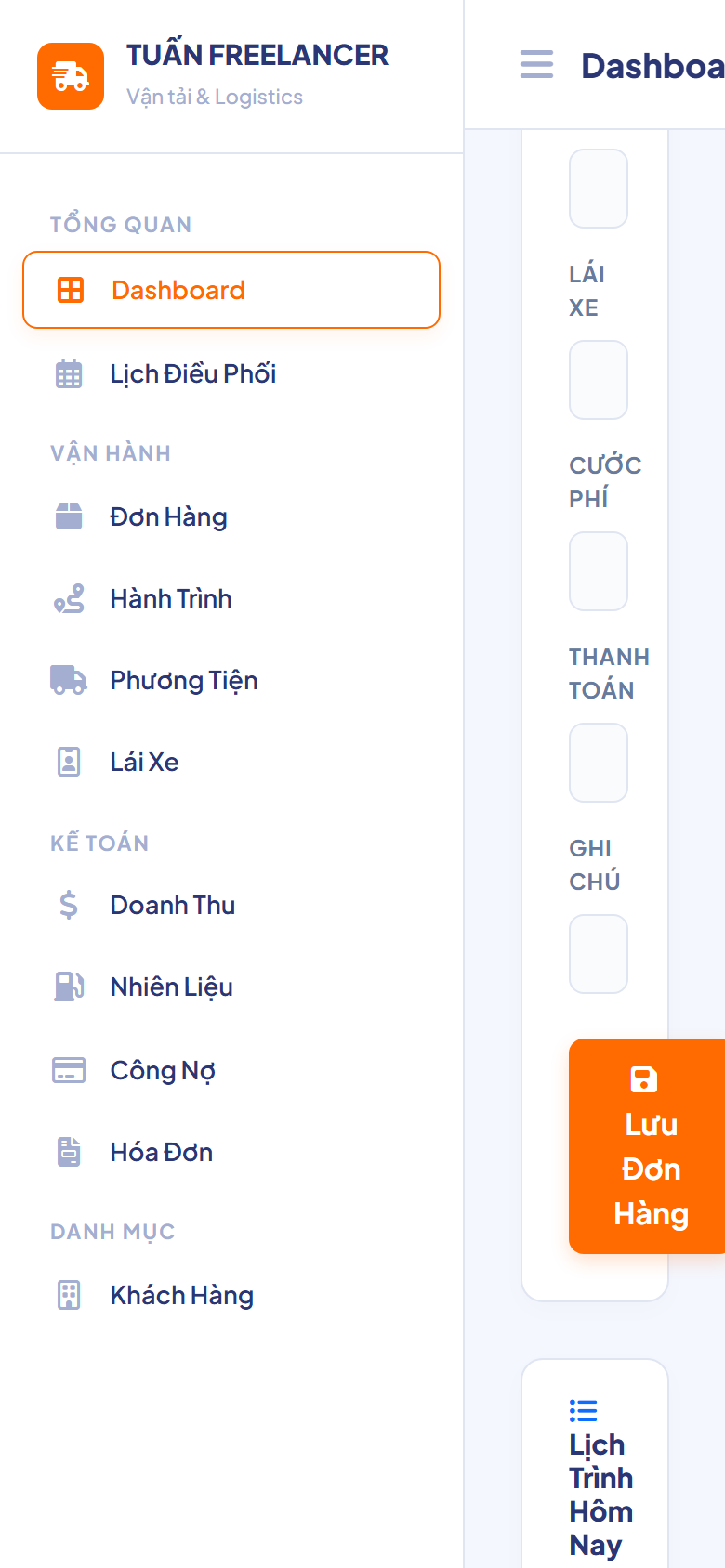 Phần Mềm Quản Lý Vận Tải Logistics - GAS Web App demo 8