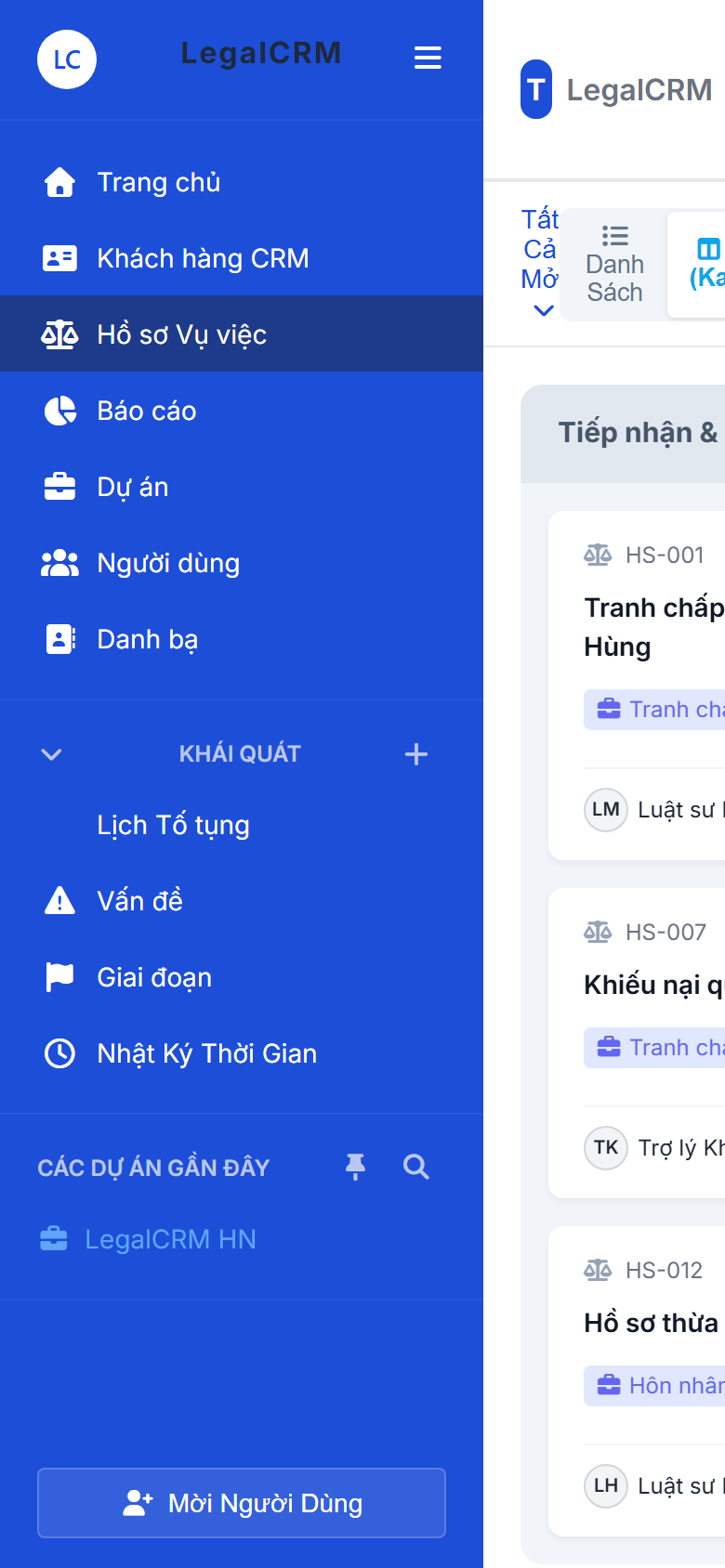 Mobile - Danh sách khách hàng
